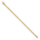 14k Complete 1 carat Round A Diamond Bar Link 7 inch Tennis Bracelet X762A
