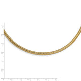 14K 4mm Woven Stretch Mesh 17.5 inch Necklace SF2741