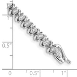 14k White Gold Complete 1 carat Diamond S-link 7 inch Tennis Bracelet BM4643