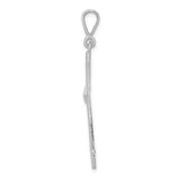 14k White Gold Passion Cross Pendant CH126