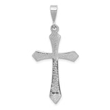 14k White Gold Passion Cross Pendant CH126