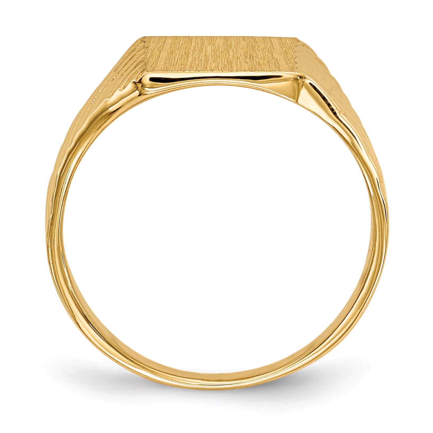 14k 8.0x9.5mm Closed Back Signet Ring RS369