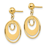 14k Circle Dangle Post Earrings YE1423