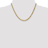 14K 26 inch 3.9mm Flat Beveled Curb with Lobster Clasp Chain FBU100