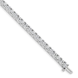 14k White Gold Complete 12.5 carat Round A Diamond 4-prong 7 inch Tennis Bracelet X2047WA