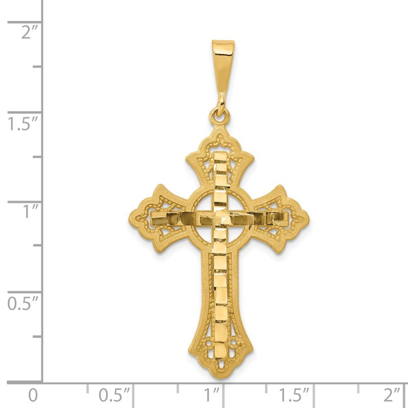 14k Diamond-cut Celtic Cross Pendant C2742