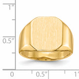 14k 13.0x15.5mm Octagon Open Back Mens Signet Ring RS337