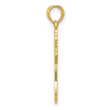 14K Polished Passion Cross with Lacey Center Pendant K5457