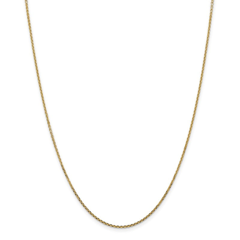 14K 14 inch 1.45mm Solid Diamond-cut Cable with Lobster Clasp Chain PEN140