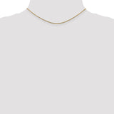 14K 14 inch 1.45mm Solid Diamond-cut Cable with Lobster Clasp Chain PEN140