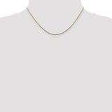 14K 14 inch 1.45mm Solid Diamond-cut Cable with Lobster Clasp Chain PEN140