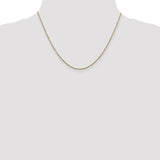 14K 14 inch 1.45mm Solid Diamond-cut Cable with Lobster Clasp Chain PEN140