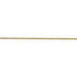 14K 14 inch 1.45mm Solid Diamond-cut Cable with Lobster Clasp Chain PEN140