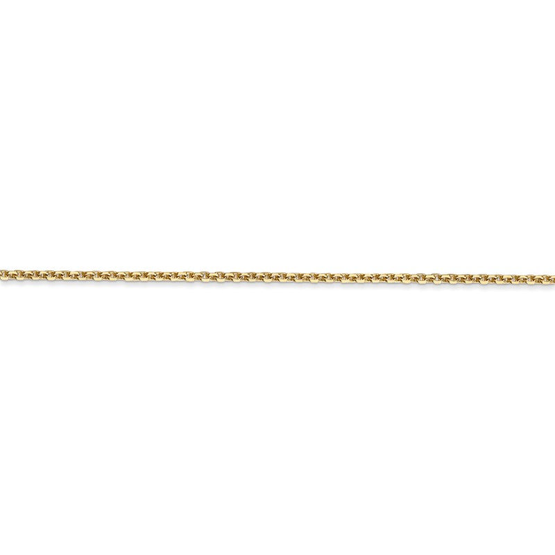 14K 14 inch 1.45mm Solid Diamond-cut Cable with Lobster Clasp Chain PEN140