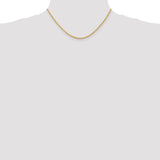 14K 10 Inch 2.25mm Diamond-cut Quadruple Rope Lobster Clasp Anklet QTR018