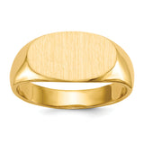 14k 13.5x7.0mm Closed Back Signet Ring RS241
