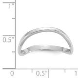 14K White Gold Polished Wave Fashion Thumb Ring Size 9 K5786