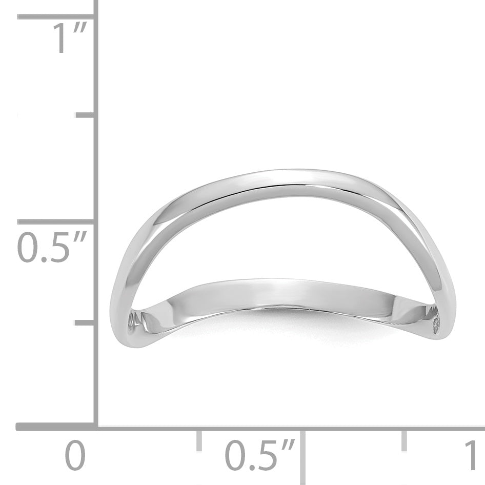 14K White Gold Polished Wave Fashion Thumb Ring Size 9 K5786