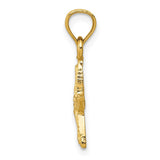 14K Diamond-cut Starfish Pendant K2948