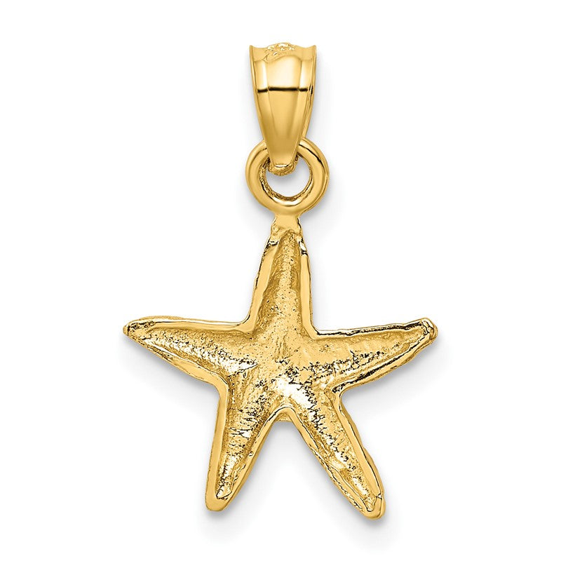 14K Diamond-cut Starfish Pendant K2948
