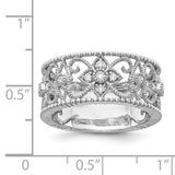 14k White Gold 1/4 carat Diamond Vintage Band RM5707