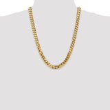 14K 26 inch 9.5mm Flat Beveled Curb with Lobster Clasp Chain FBU250