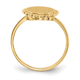 14k 8.5x9.0mm Open Back Signet Ring RS191