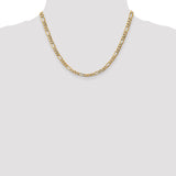 14K 26 inch 5.75mm Semi-Solid Figaro with Lobster Clasp Chain BC95