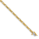 14k Complete 1 carat Round A Diamond Bar Link 7 inch Tennis Bracelet X762A