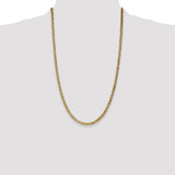 14K 26 inch 3.9mm Flat Beveled Curb with Lobster Clasp Chain FBU100