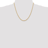 14K 26 Inch 2.75mm Diamond-cut Quadruple Rope Lobster Clasp Chain QTR021
