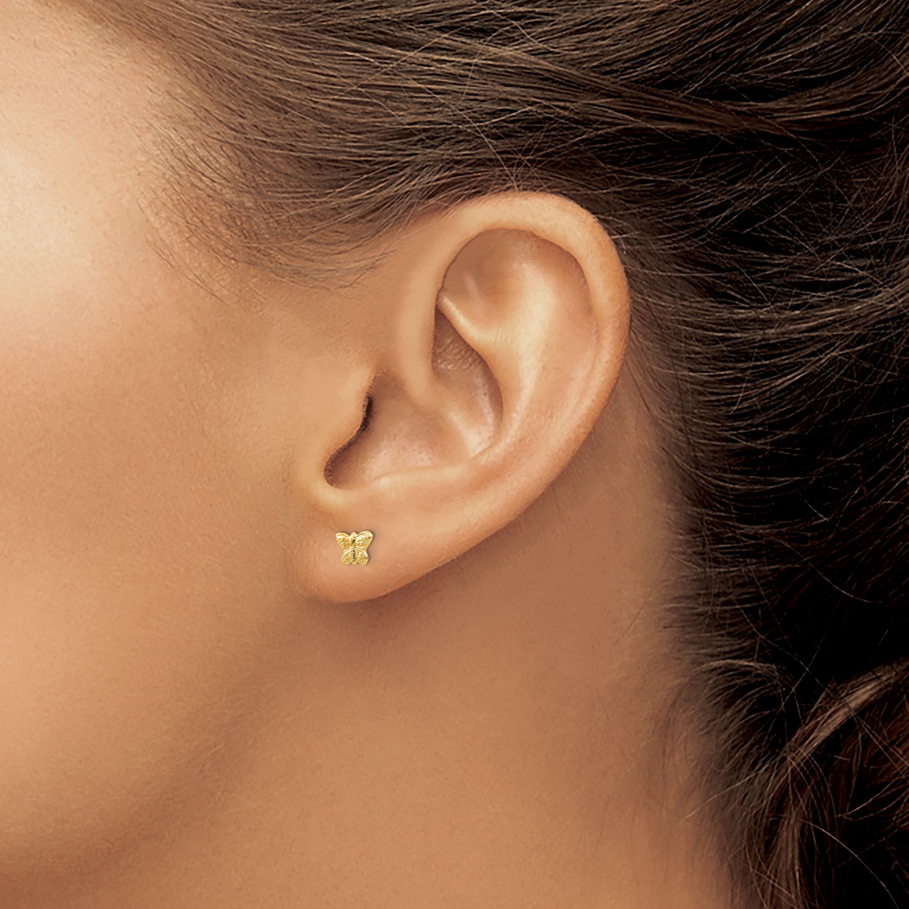 Inverness 14k 7mm Butterfly Post Piercing Earrings 269E