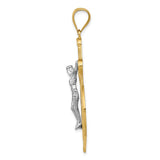 14k Two-tone Mariners Crucifix Pendant C3929