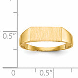 14k 12.0x5.5mm Rectangle Closed Back Signet Ring RS401