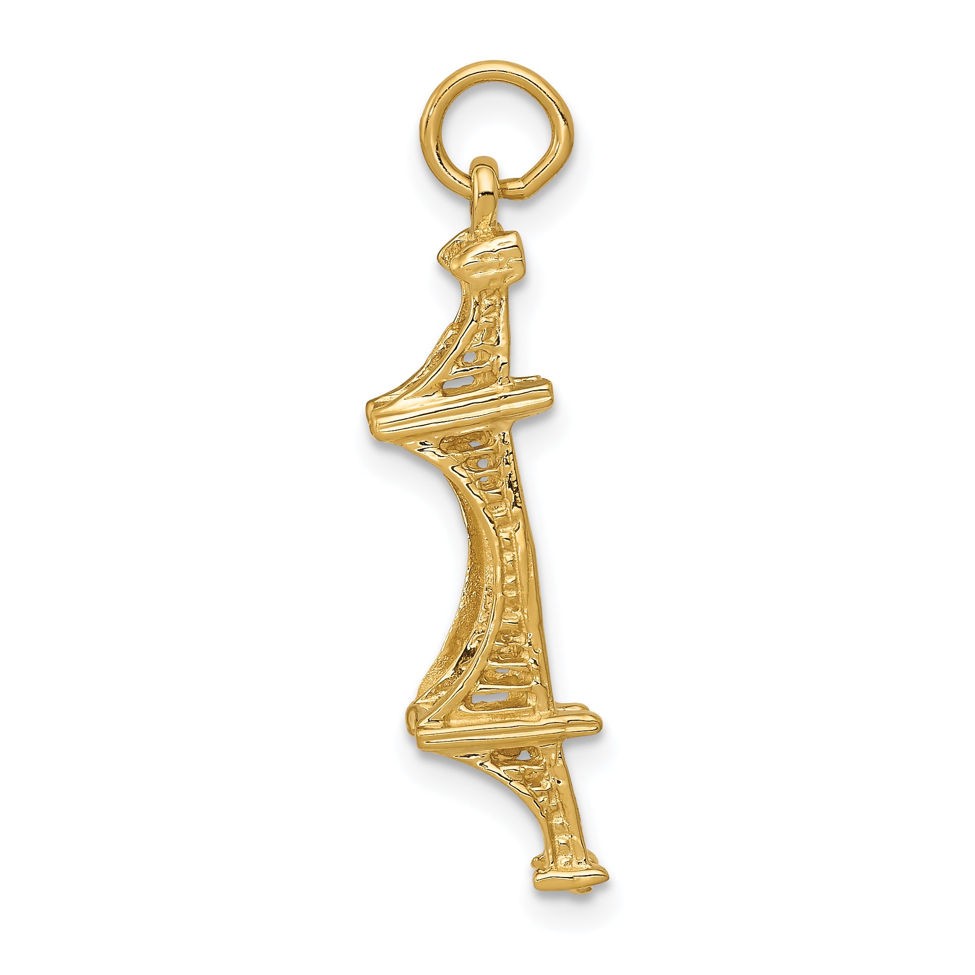 14k 3-D GOLDEN GATE Bridge Charm A1069/L