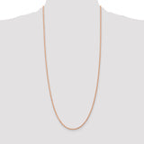 14K Rose Gold 10 inch 2mm Diamond-cut Rope with Lobster Clasp Anklet 016R