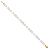 14k 6-7mm White Near-Round Freshwater Cultured Pearl 16 inch Necklace WPN060