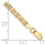 14K 10 inch 3.2mm Semi-Solid Anchor with Lobster Clasp Anklet BC122