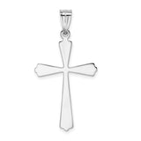 14k White Gold Polished Cross Pendant K5033