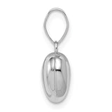 14k White Gold 3-D Puffed Heart Pendant XCH110
