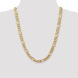 14K 26 inch 8.75mm Flat Figaro with Lobster Clasp Chain FFL220