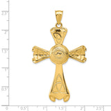 14k Large Polished Celtic Cross Pendant C1945