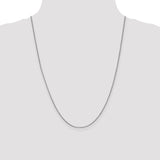 14K White Gold 14 inch 1mm Box with Lobster Clasp Chain WLB100