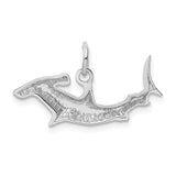 14k White Gold Hammerhead Shark Charm K3014