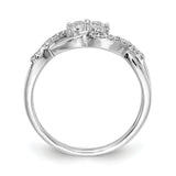 14k White Gold 2-Stone 1/4 carat Diamond Fancy Ring RM3840