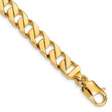 14K 20 inch 8.5mm Hand Polished Fancy Link with Lobster Clasp Chain LK256