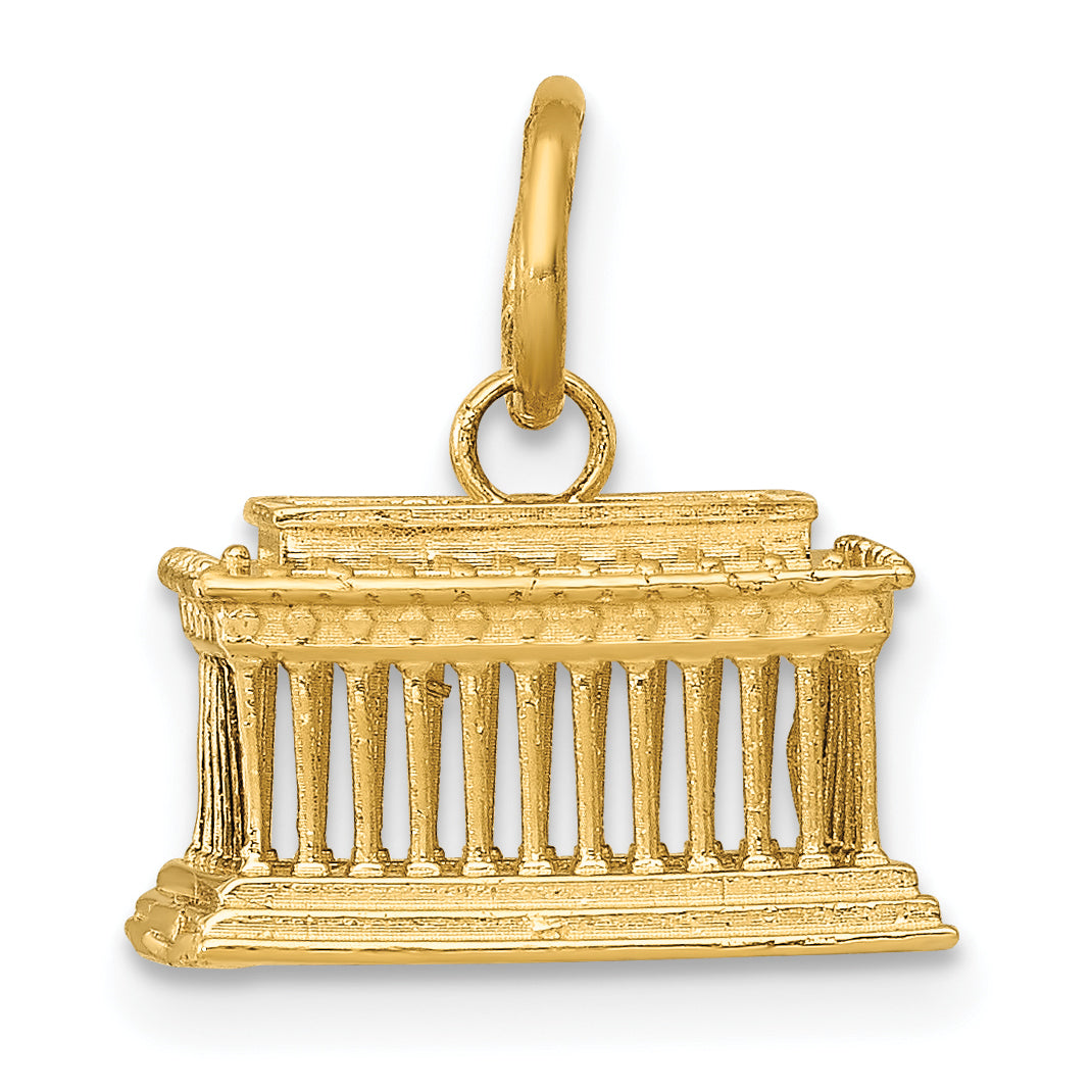14k 3-D Lincoln Memorial Charm A0409/L