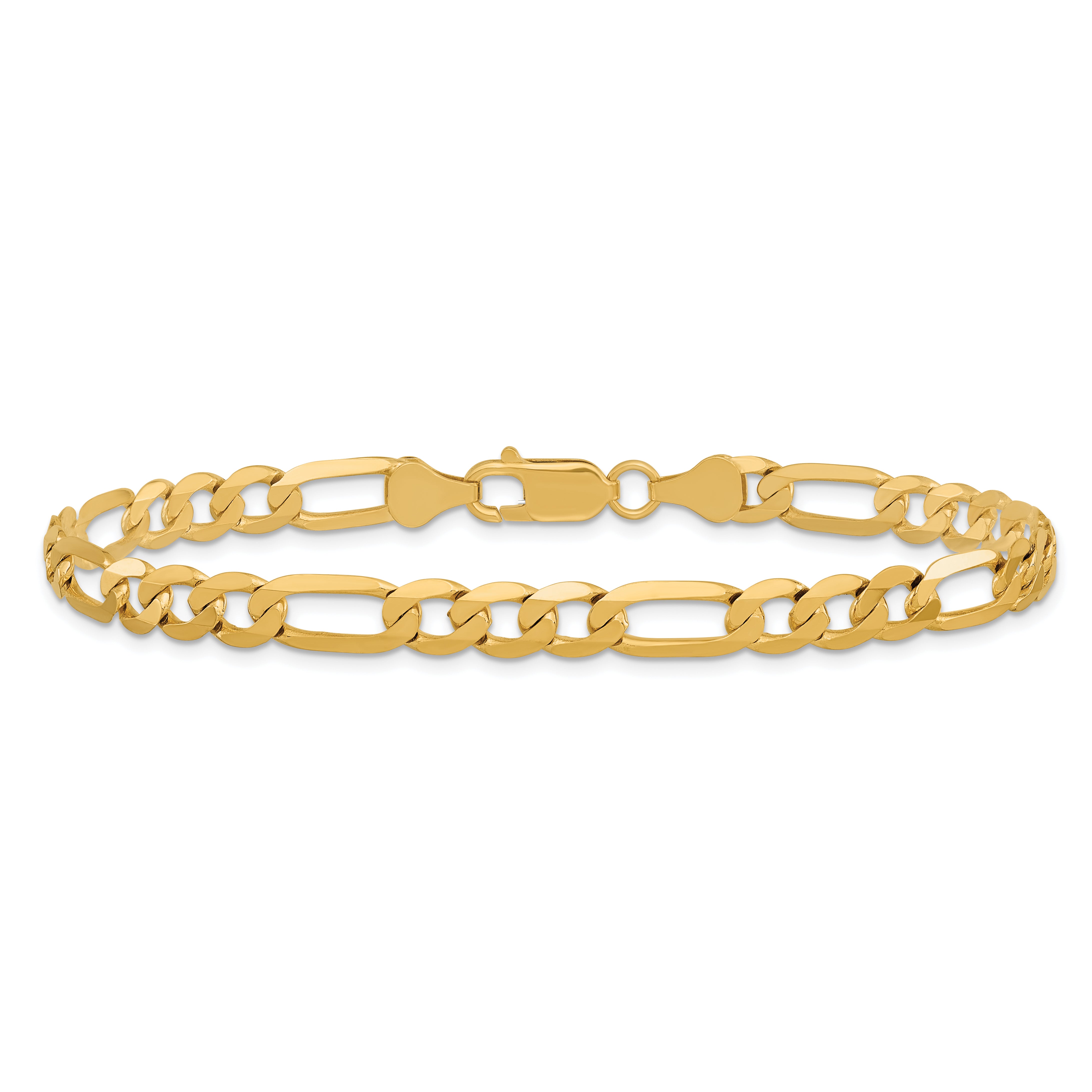 14K 26 inch 6.25mm Flat Figaro with Lobster Clasp Chain FFL160