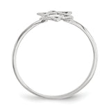 14k White Gold Polished Star of David Ring K5733