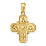 14k Polished 4-Way Medal Pendant M1456